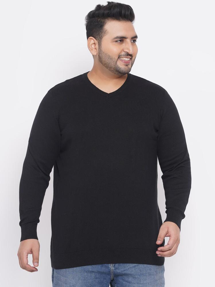 Santonio Men Plus Size Black Sweatshirt