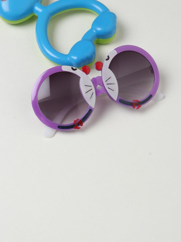 FROGGY Kids Grey Lens & Purple Rectangle Sunglasses