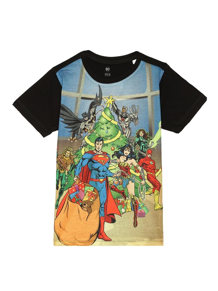 DC by Wear Your Mind Boys Justice League Graphic Printed T-shirt