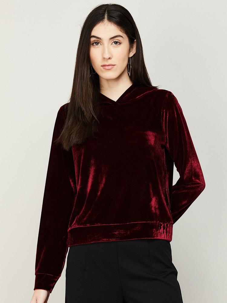 Ginger by Lifestyle Women Red Sweatshirt