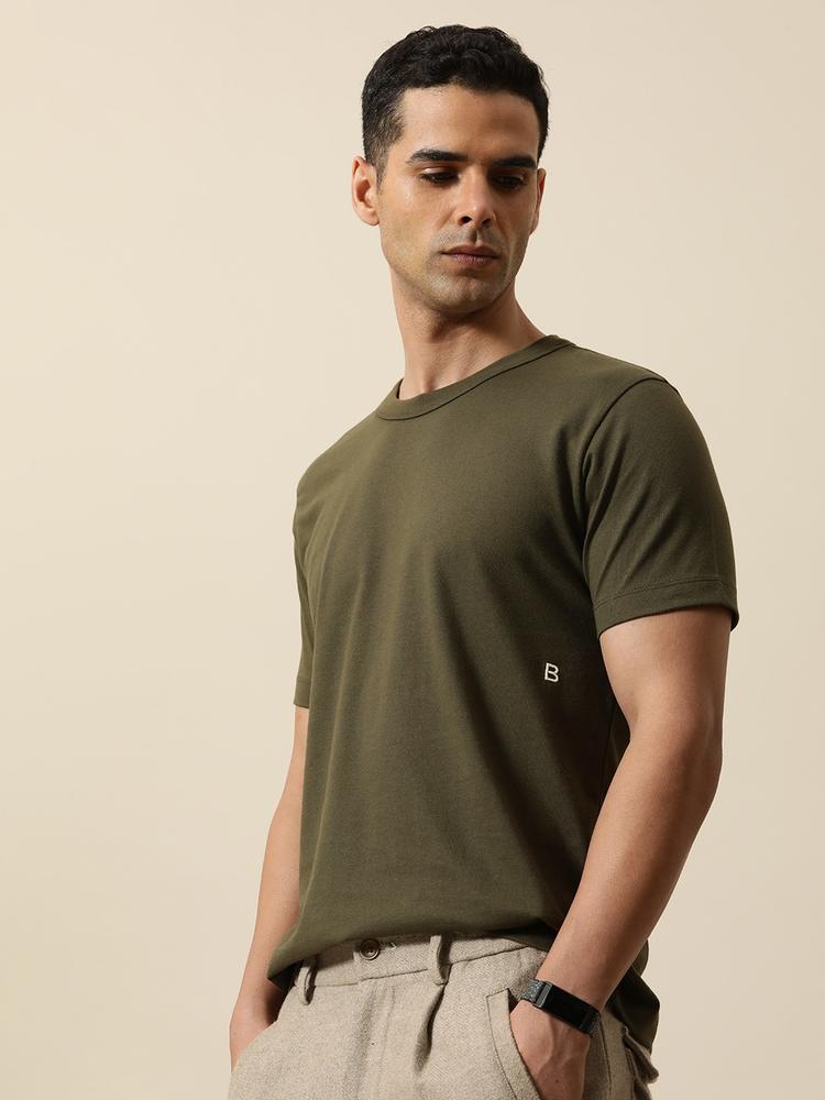 Mr Bowerbird Round Neck Tailored Fit T-shirt With a Notebook