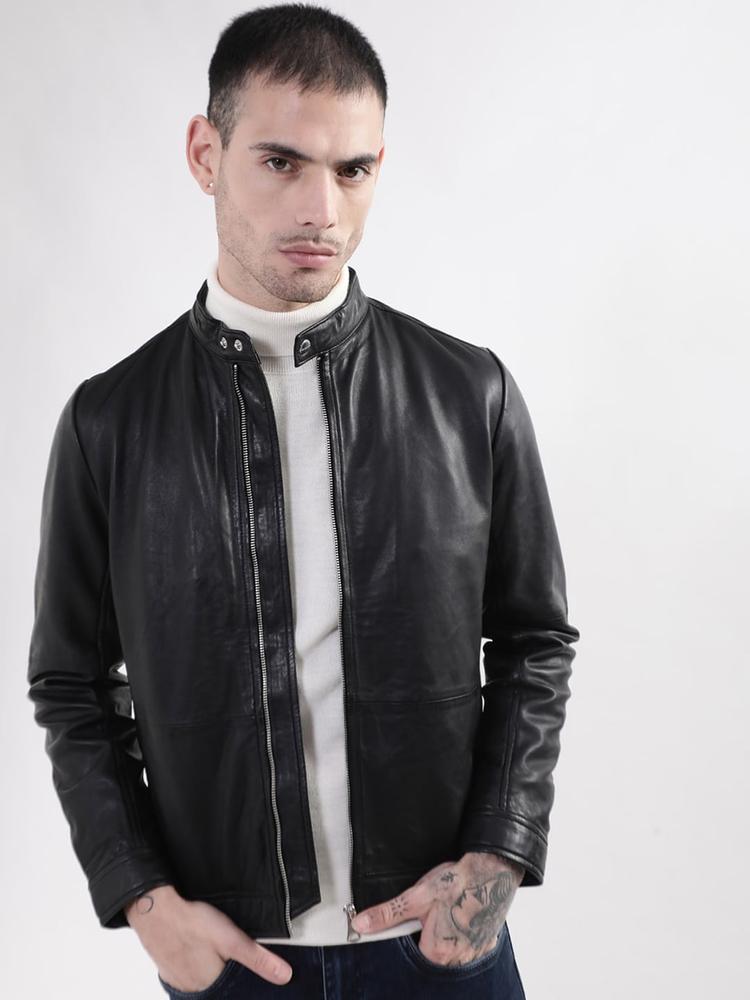 Matinique Men Leather Leather Jacket