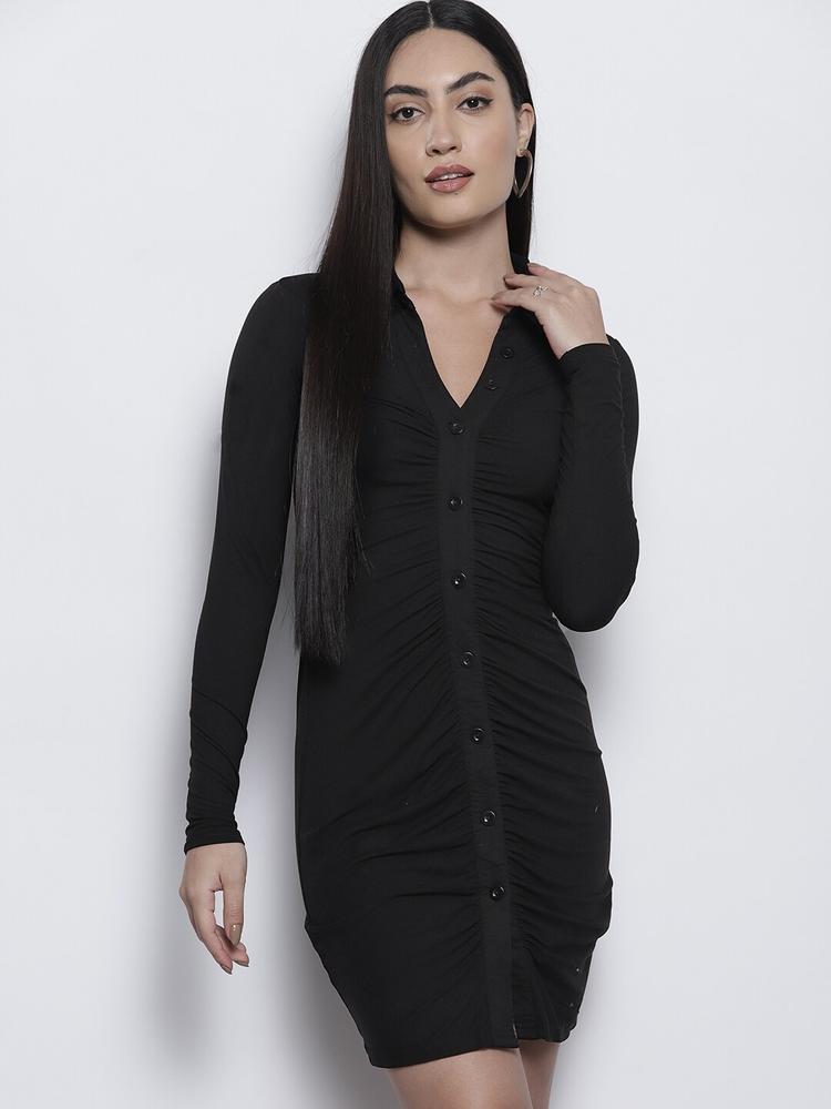 NASTY GAL Ruched Bodycon Dress