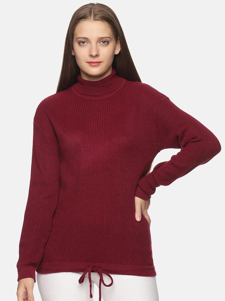 DAiSY Women Ribbed Acrylic Pullover Sweater