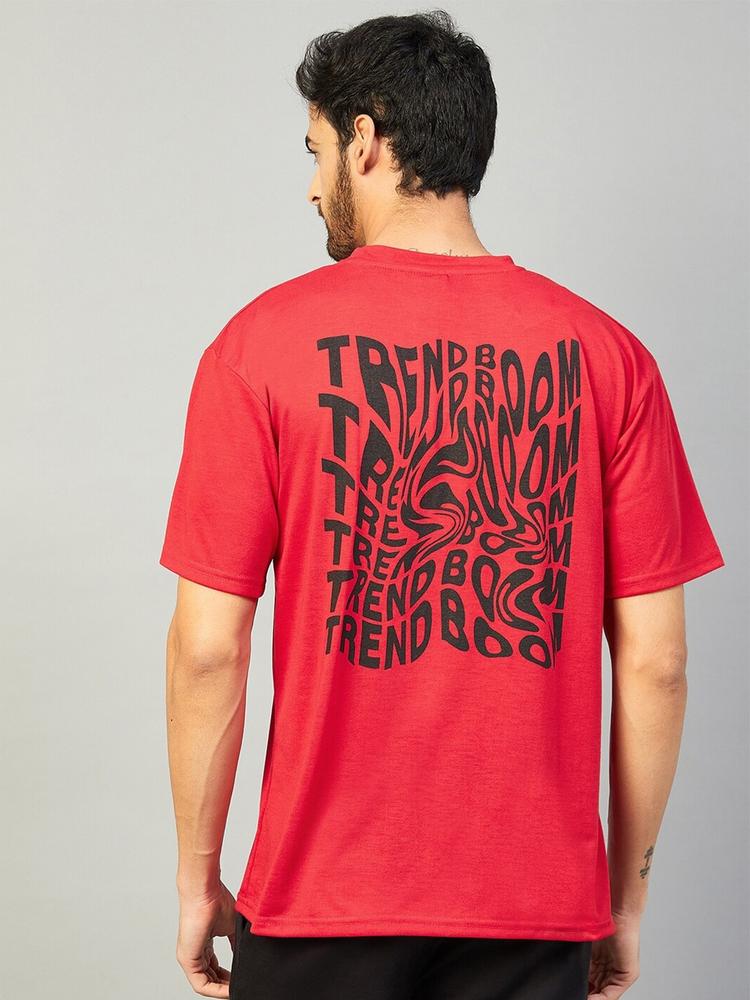 GRITSTONES Typography Printed Loose Cotton T-shirt