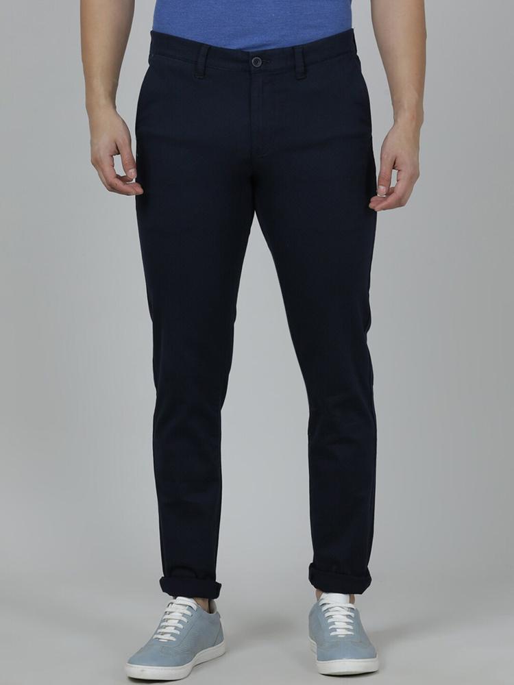 Crocodile Men Tapered Fit Easy Wash Cotton Trousers