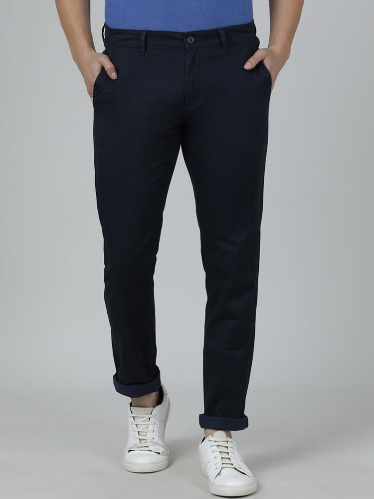 Crocodile Men Mid-Rise Tapered Fit Cotton Chinos Trousers