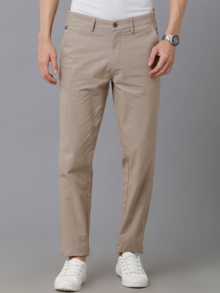 Double Two Men Smart Slim Fit Mid-Rise Cotton Chinos