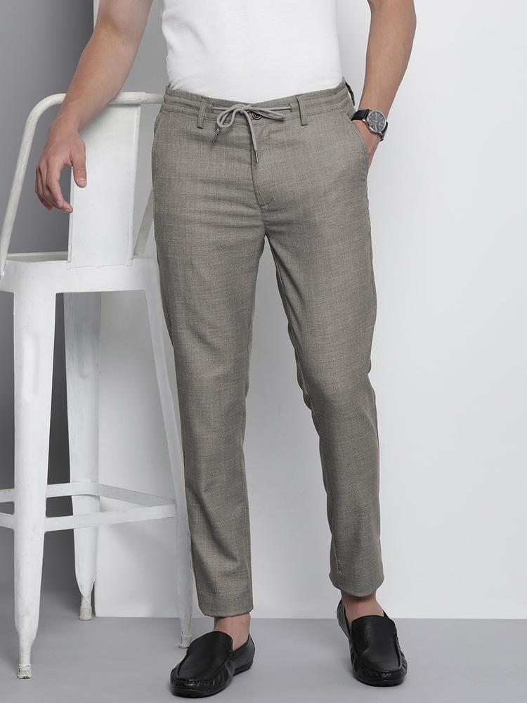 The Indian Garage Co Textured Chinos Trousers