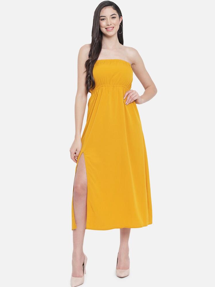 ALL WAYS YOU Strapless Crepe Fit & Flare Midi Dress