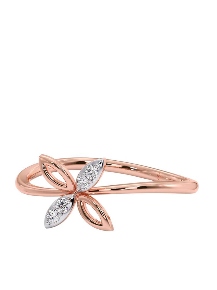 CANDERE A KALYAN JEWELLERS COMPANY Diamond-Studded 14KT Rose Gold Ring