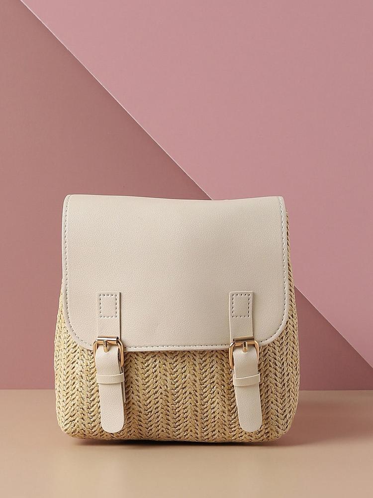 HAUTE SAUCE by Campus Sutra Textured Backpack