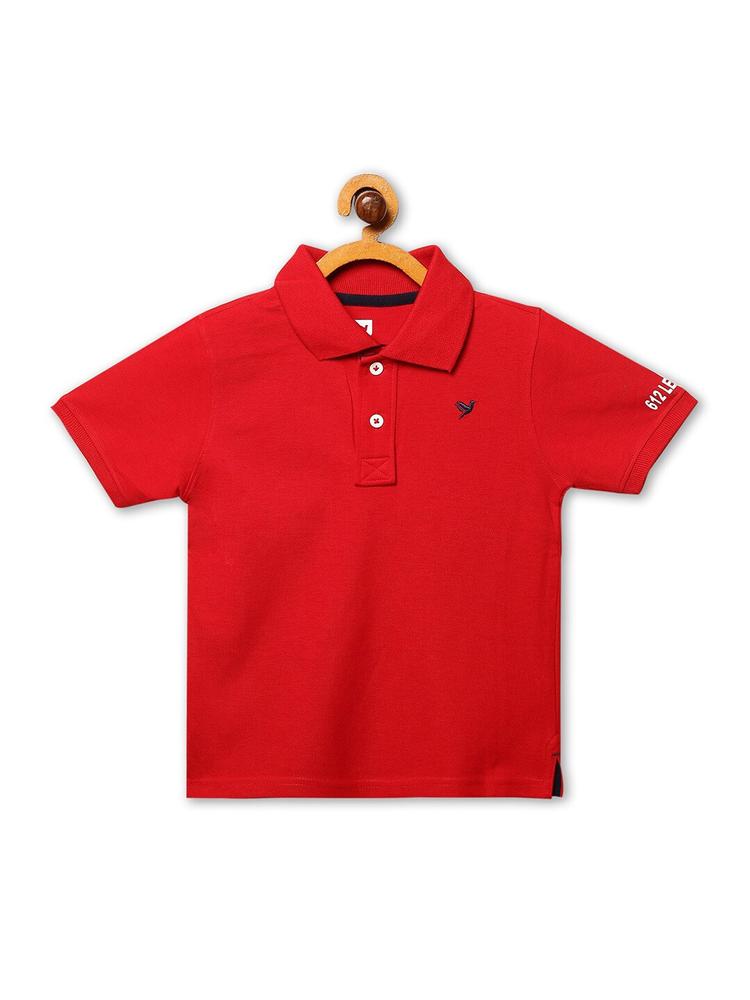 612League Boys Polo Collar Short Sleeves Cotton T-shirt