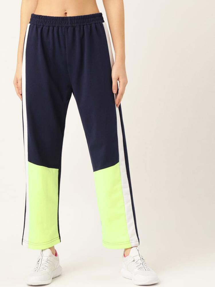 Laabha Women Colourblocked Straight-Fit Track Pants