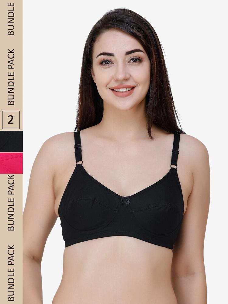 College Girl Pack Of 2 Full Coverage Lightly Padded Cotton Everyday Bra