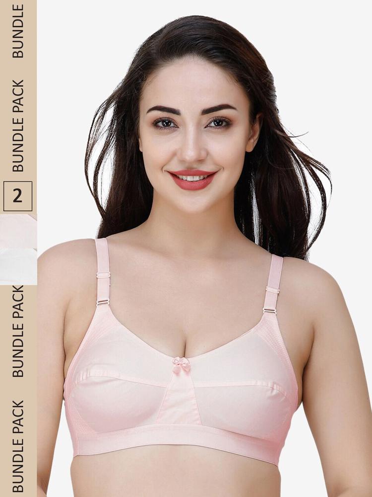 College Girl Pack Of 2 Full Coverage All Day Comfort Cotton Everyday Bra