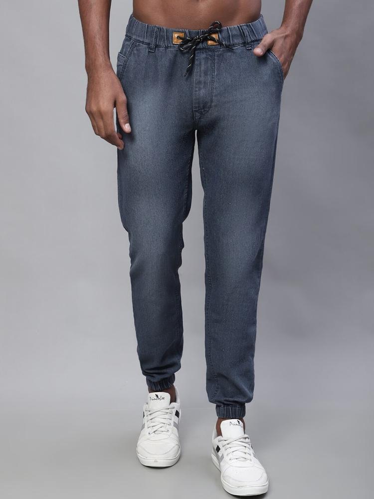 Provogue Men Mid-Rise Jogger Heavy Fade Cotton Jeans