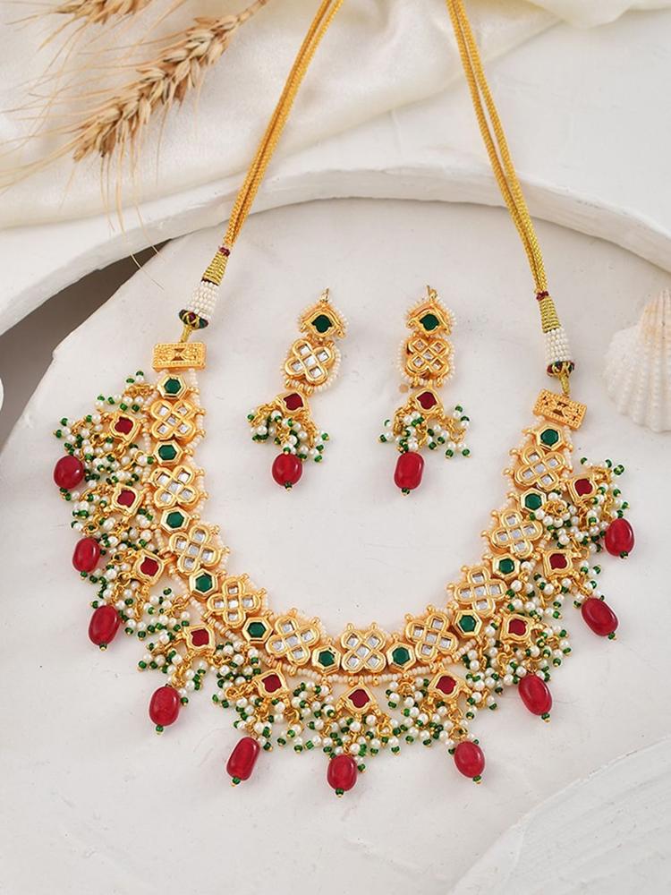 DASTOOR Kundan Jewellery Set