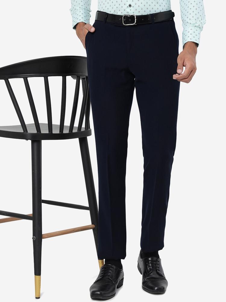 JADE BLUE Men Mid Rise Slim Fit Formal Trousers