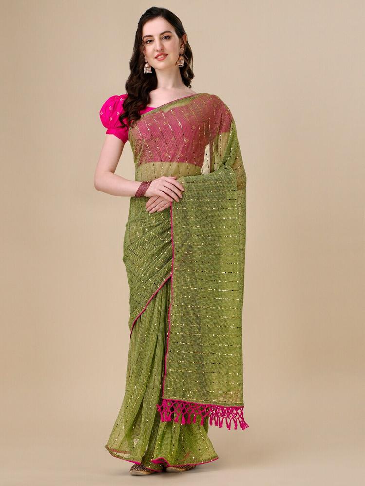 KALINI Embellished Silk Blend Saree