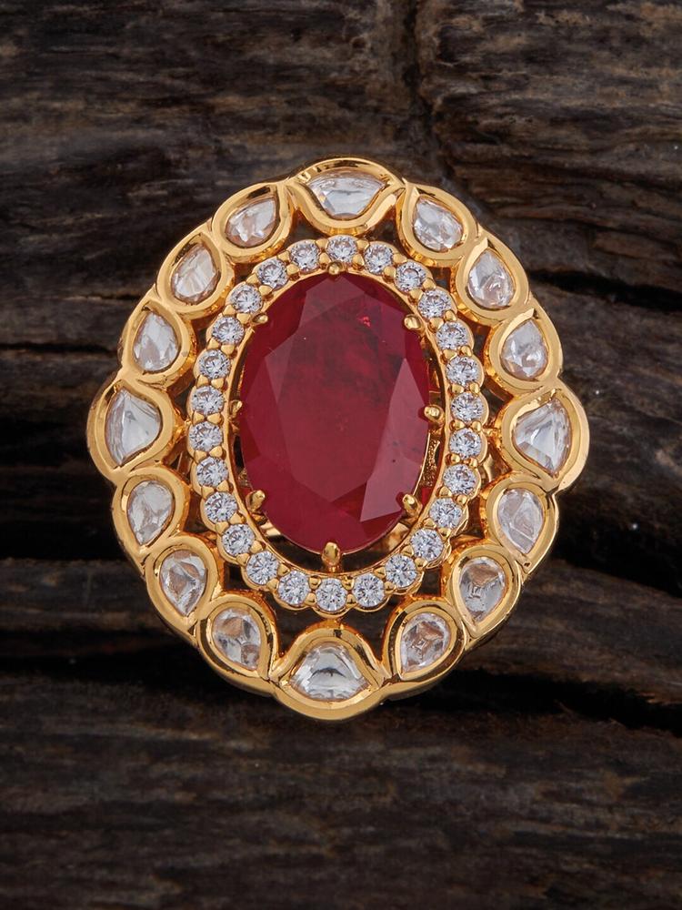 Kushal's Fashion Jewellery Kundan-Studded Ring