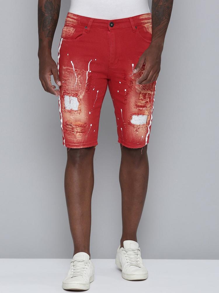 WAIMEA Men Red Printed Shorts
