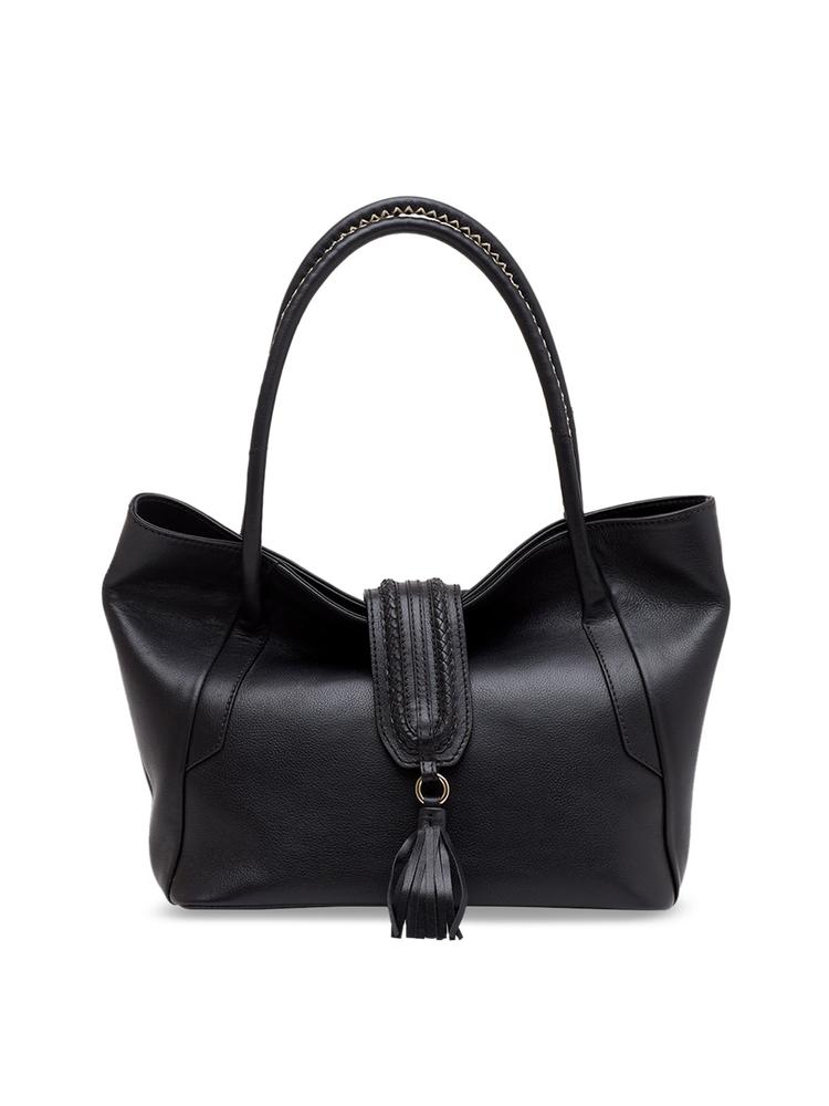 tohl Black Solid Leather Shoulder Bag