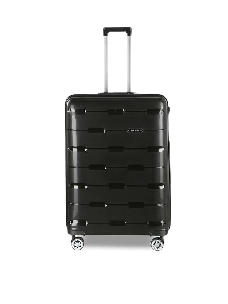 Nasher Miles Unisex Black Hard-Sided Medium Trolley Bag