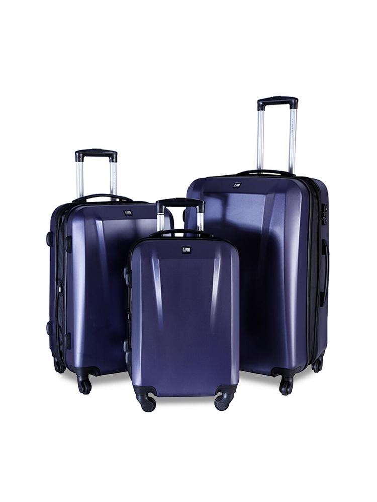 Nasher Miles Unisex Set of 3 Purple Trolley Bags