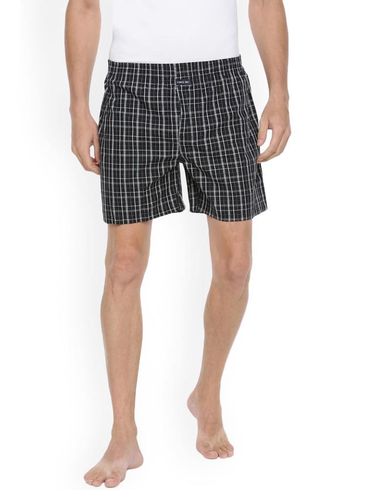 Force NXT Men Black Checked Assorted Assorted Pure Cotton Boxers MNAL-582