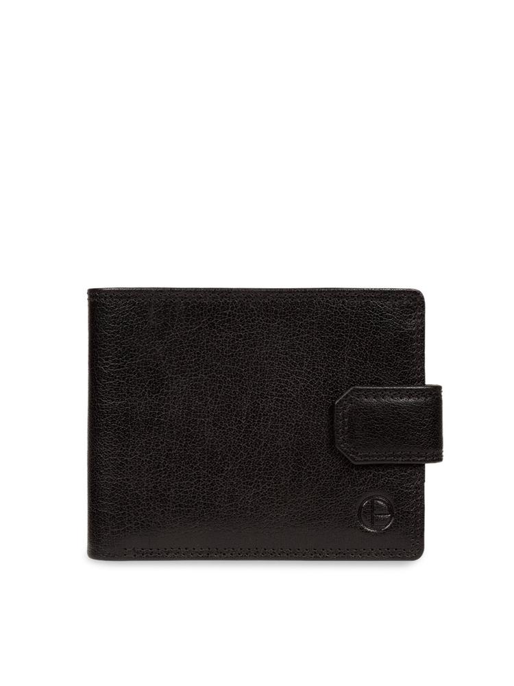 PURE LUXURIES LONDON Men Black Solid Genuine Leather Brodie Wallet