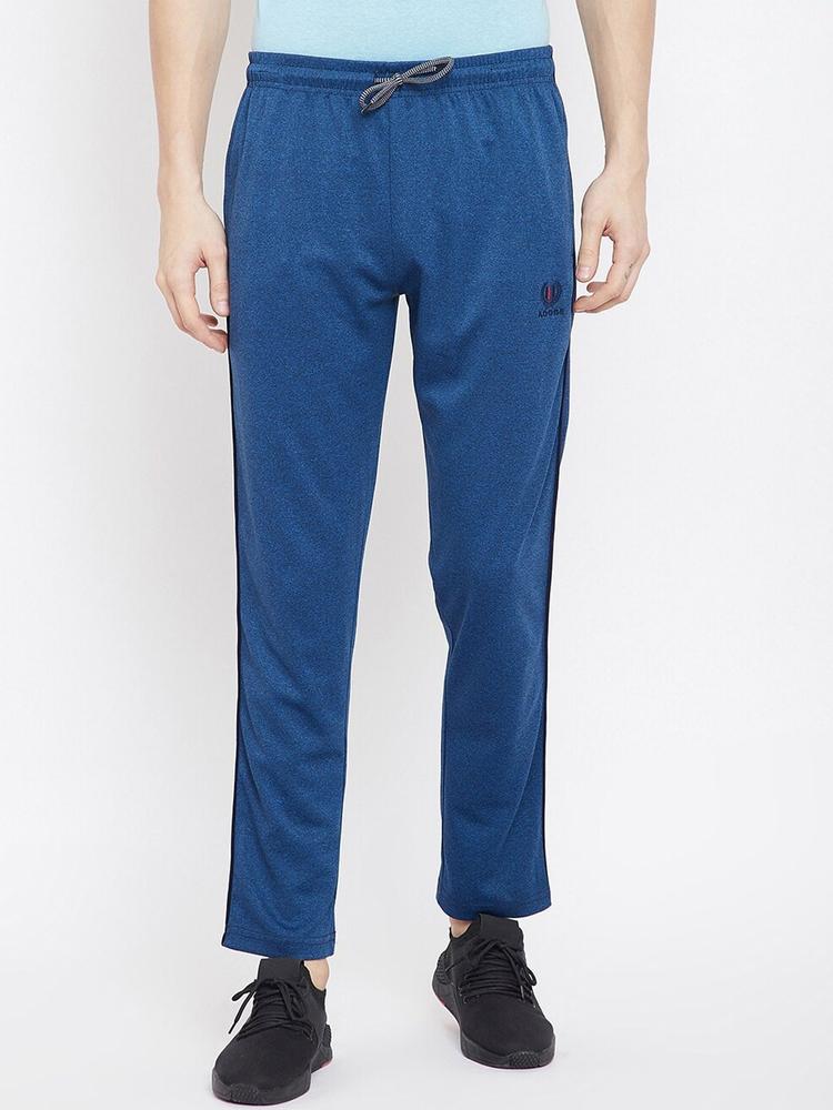 Adobe Men Blue Solid Straight-Fit Track Pants
