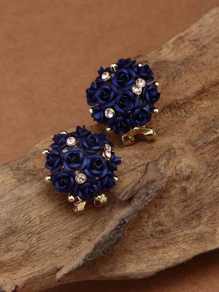 Shining Diva Fashion Blue Contemporary Drop Earrings