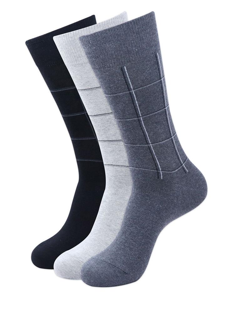 Balenzia Men Pack Of 3 Multicoloured Calf-Length Socks