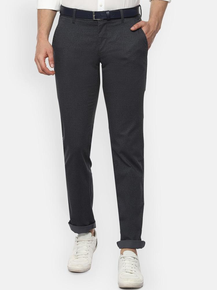 Louis Philippe Sport Men Grey Regular Trousers