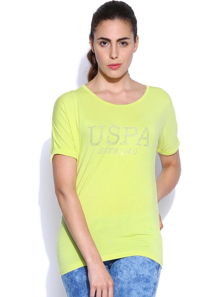 U.S. Polo Assn. Women Yellow T-shirt
