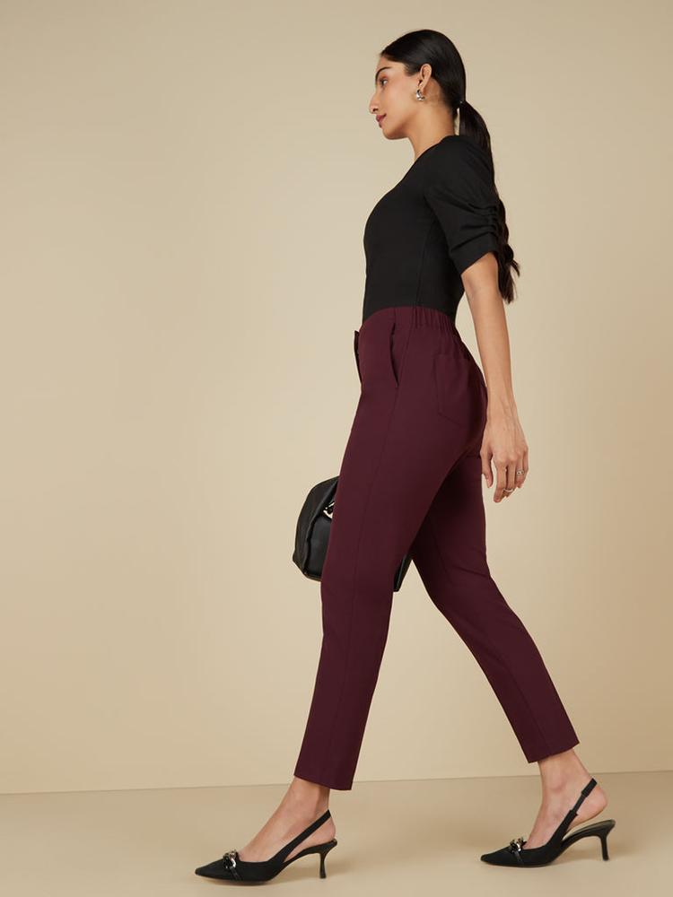 Wardrobe Wine Tapered Trousers