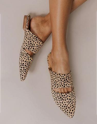 Leopard Pointed Toe Flats
