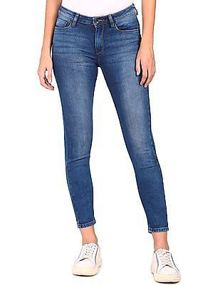 Blue Veronica Skinny Fit Whiskered Jeans