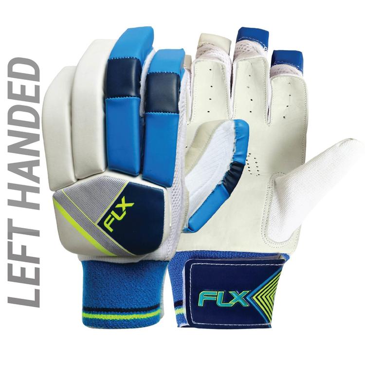 MEN'S SAFETY TESTED IMPACT PROTECTION CRICKET BATTING GLOVES GL100, LH FLOU