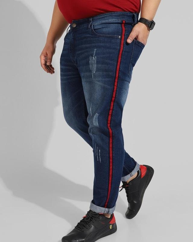 Men's Blue Striped Jeans