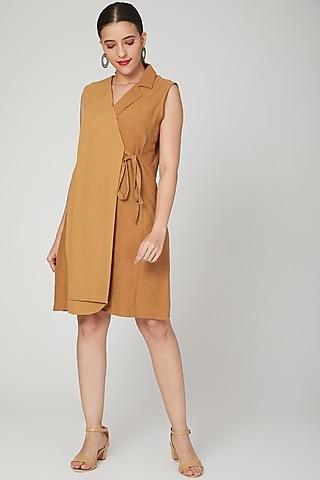Brown Dress With Side Tie