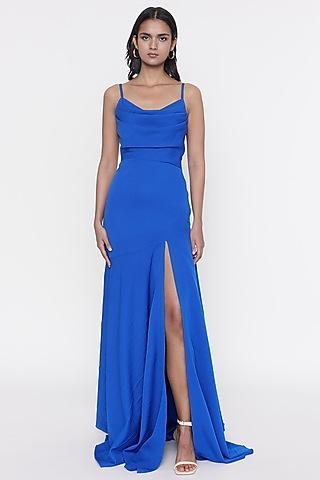 Blue Banana Crepe Gown