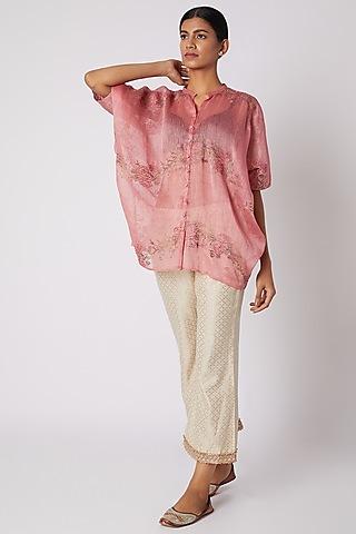 Rose Pink Embroidered Top