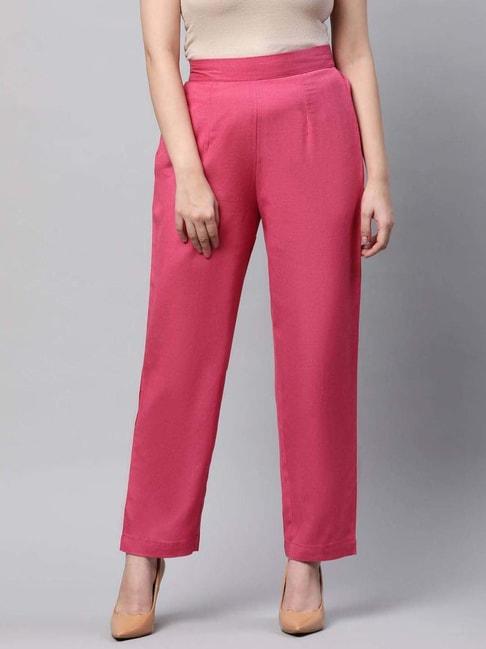 Linen Club Woman Pink Linen Pants