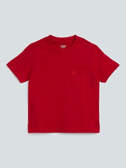 HOP Kids by Westside Red Melange T-Shirt