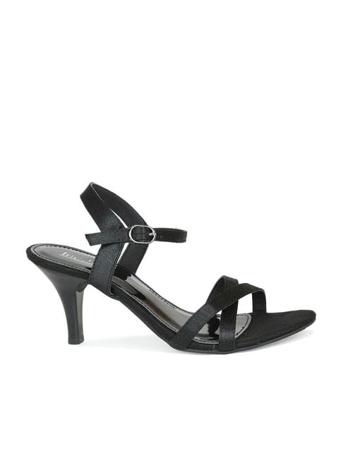 Inc.5 Women's Black Ankle Strap Stilettos
