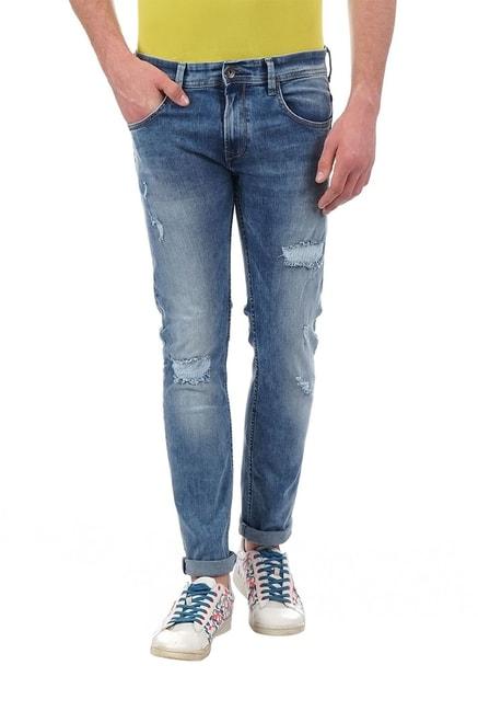 Pepe Jeans Blue Distressed Jeans