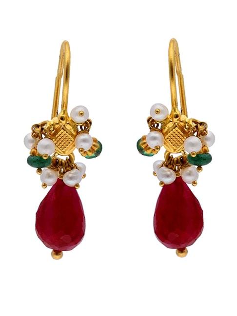 Sri Jagdamba Pearls 22 kt Gold Earrings
