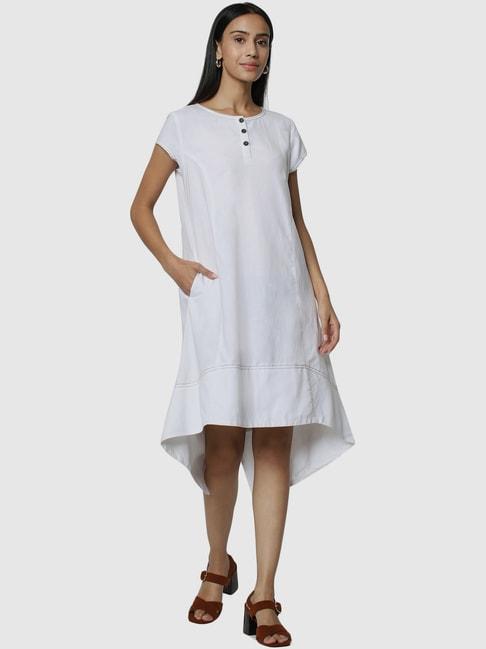 Naari White High-Low Dress